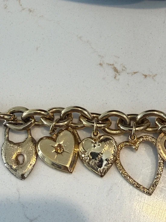 Kirks Folly Gold Heart Charm Bracelet - Picture 8 of 9